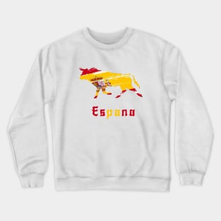 Spanish Flag Bull Spain - Bull Riding Crewneck Sweatshirt